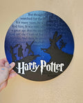 Handmade Made - To - Order 11" Magic School Deadly Hallows Script Movie Inspired Modern Wall Decor - Wynne & Wiley