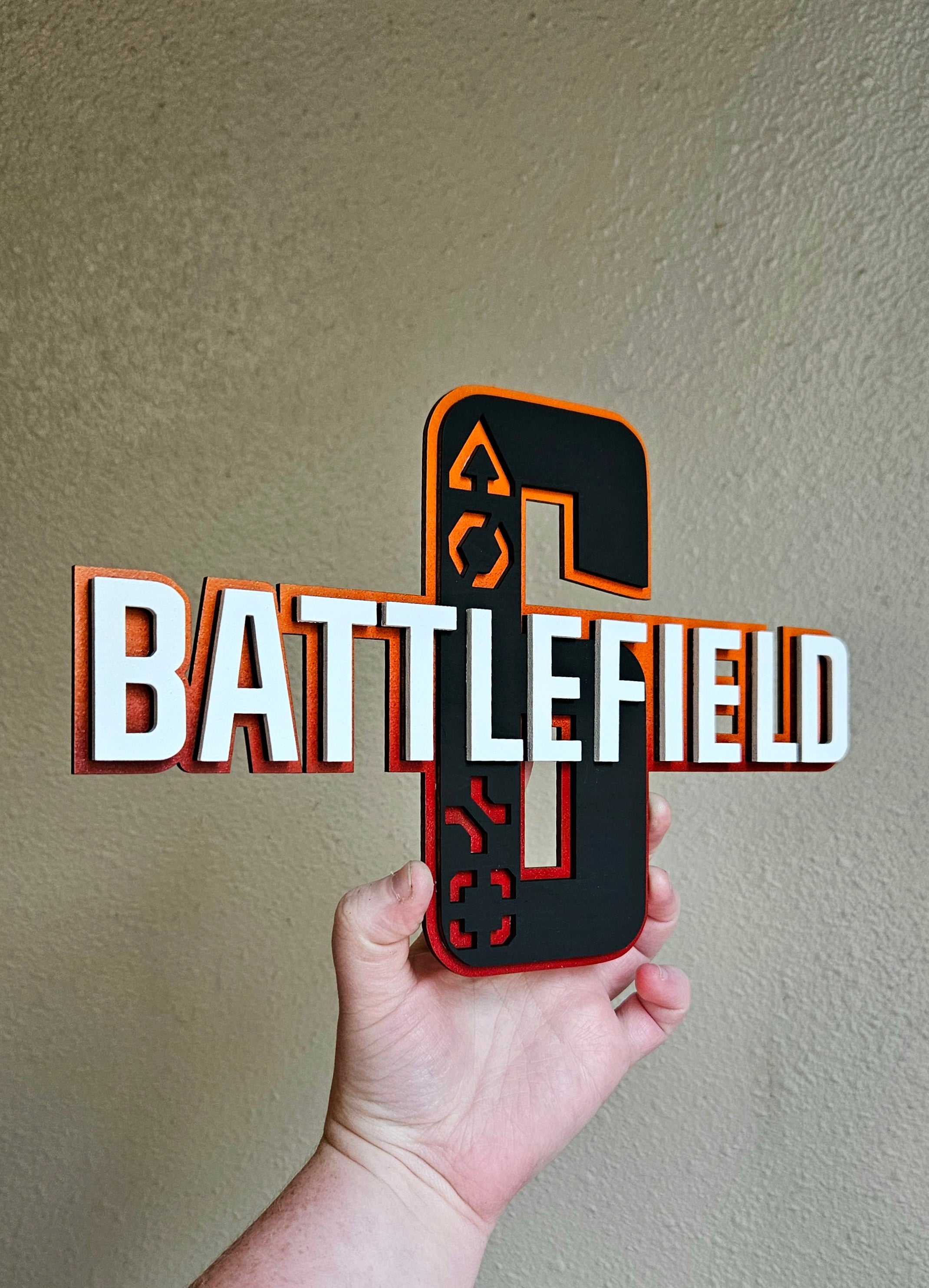 Handmade Made-To-Order 10.5" Wooden Layered Video Game Inspired Wall Decor with Recon Assault Medic Engineer Class