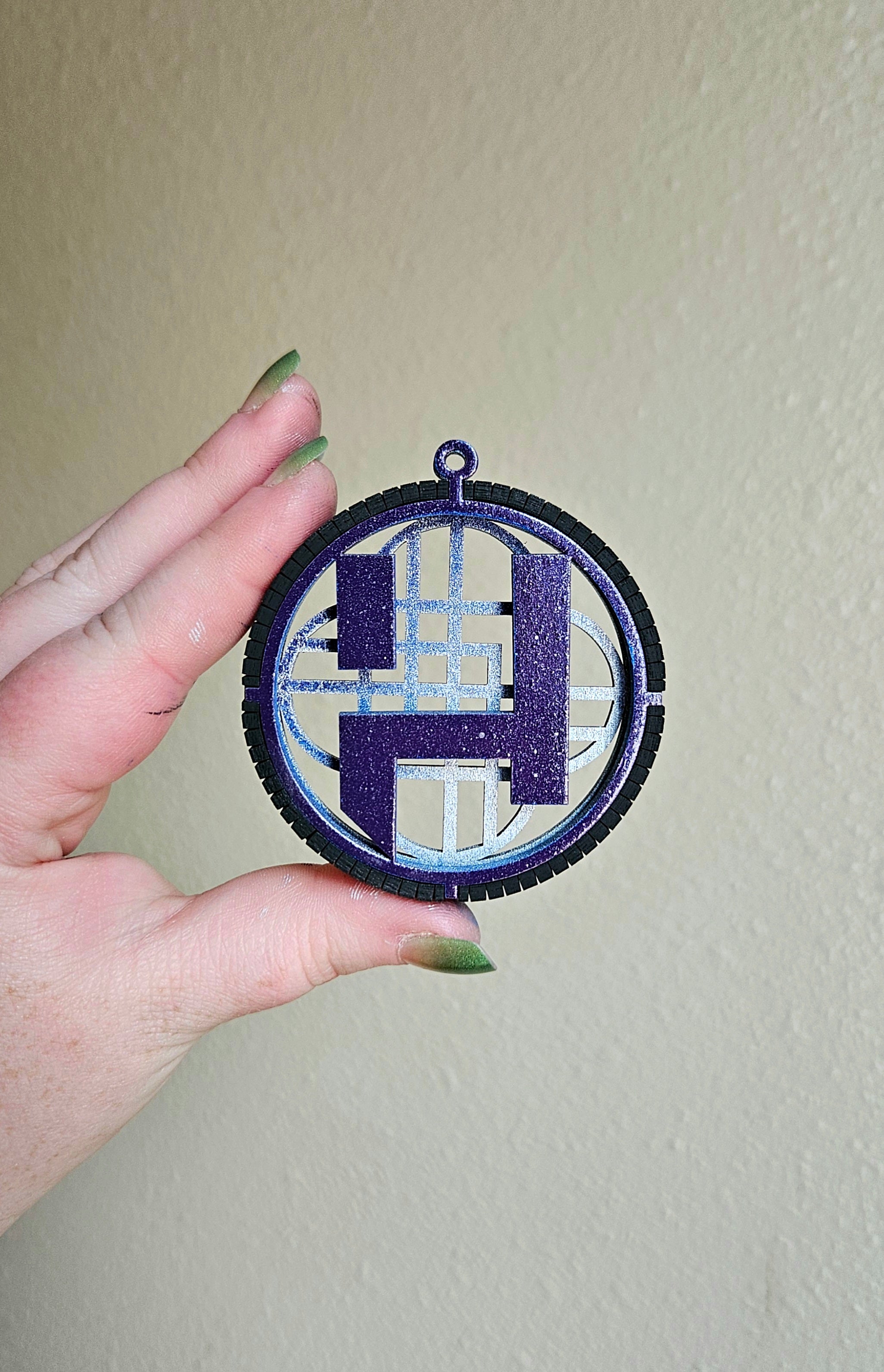 Handmade Made-To-Order 2.8" Wooden Layered KPop Band Huntrix Christmas Ornament