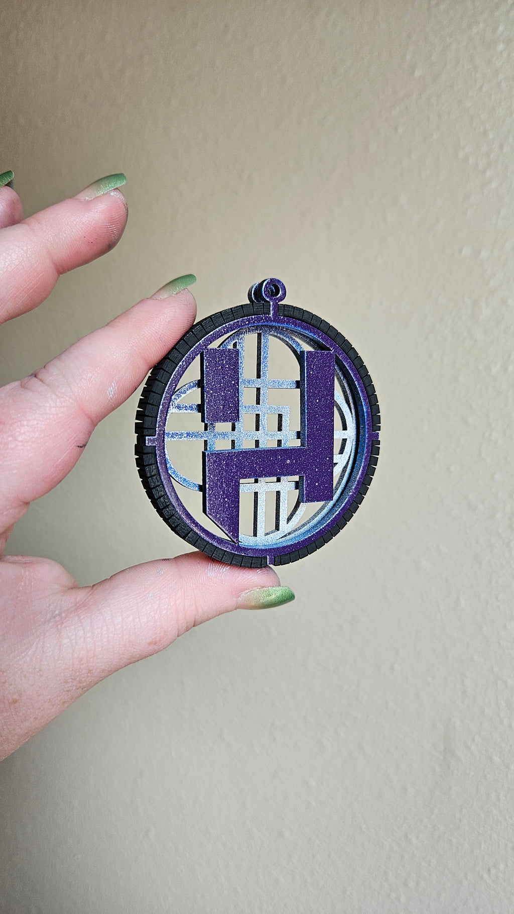 Handmade Made-To-Order 2.8" Wooden Layered KPop Band Huntrix Christmas Ornament