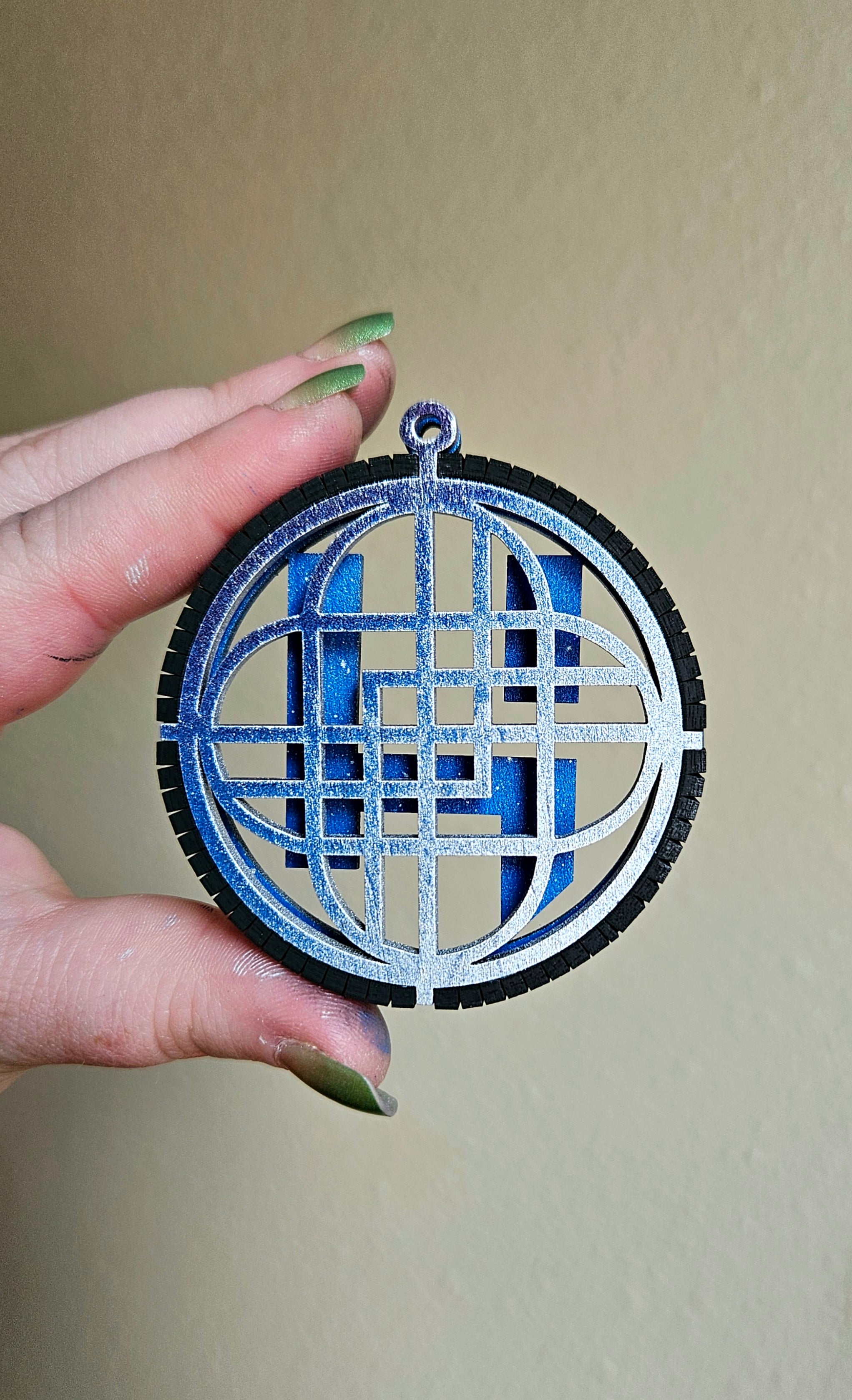 Handmade Made-To-Order 2.8" Wooden Layered KPop Band Huntrix Christmas Ornament