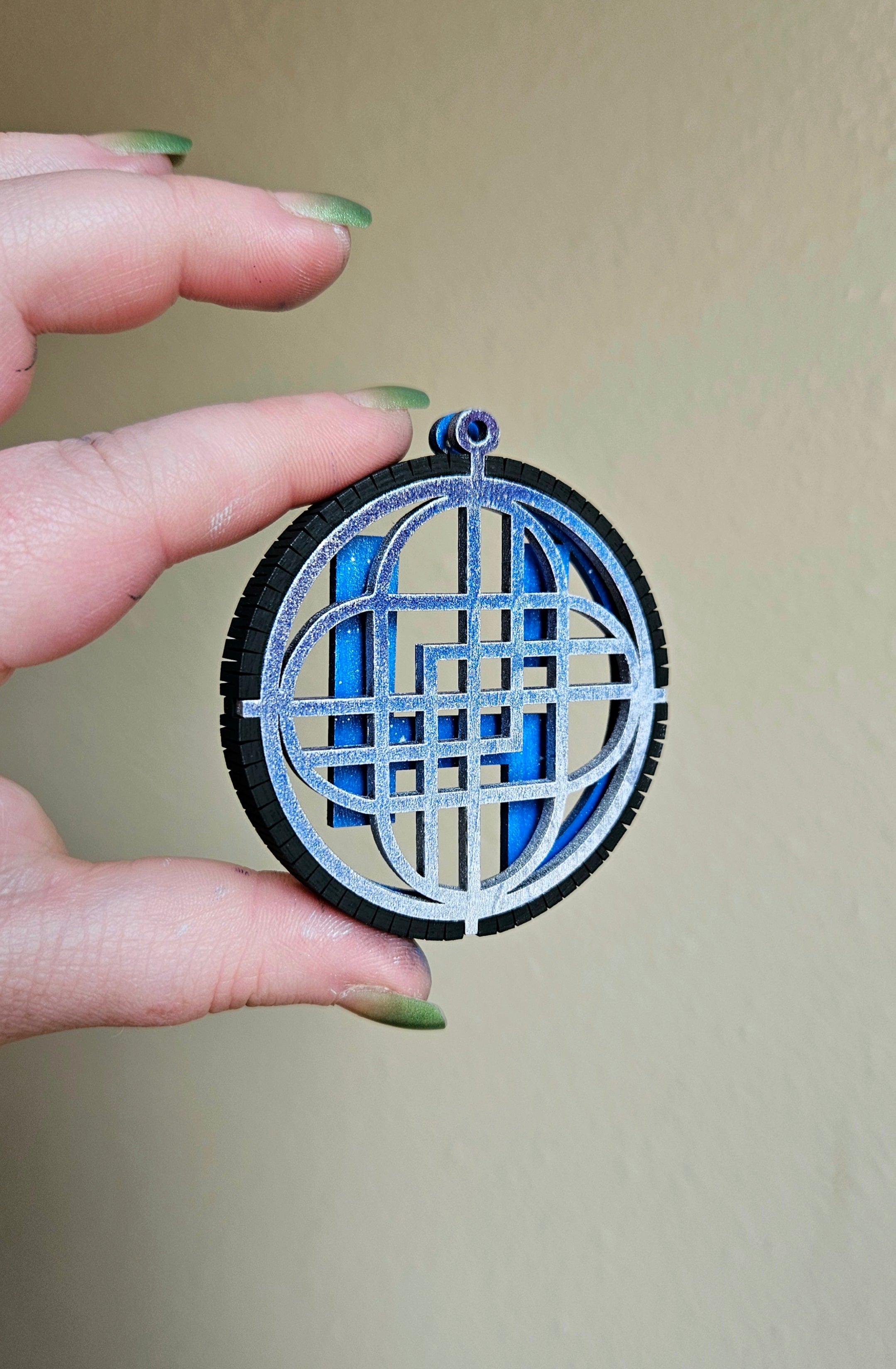 Handmade Made-To-Order 2.8" Wooden Layered KPop Band Huntrix Christmas Ornament