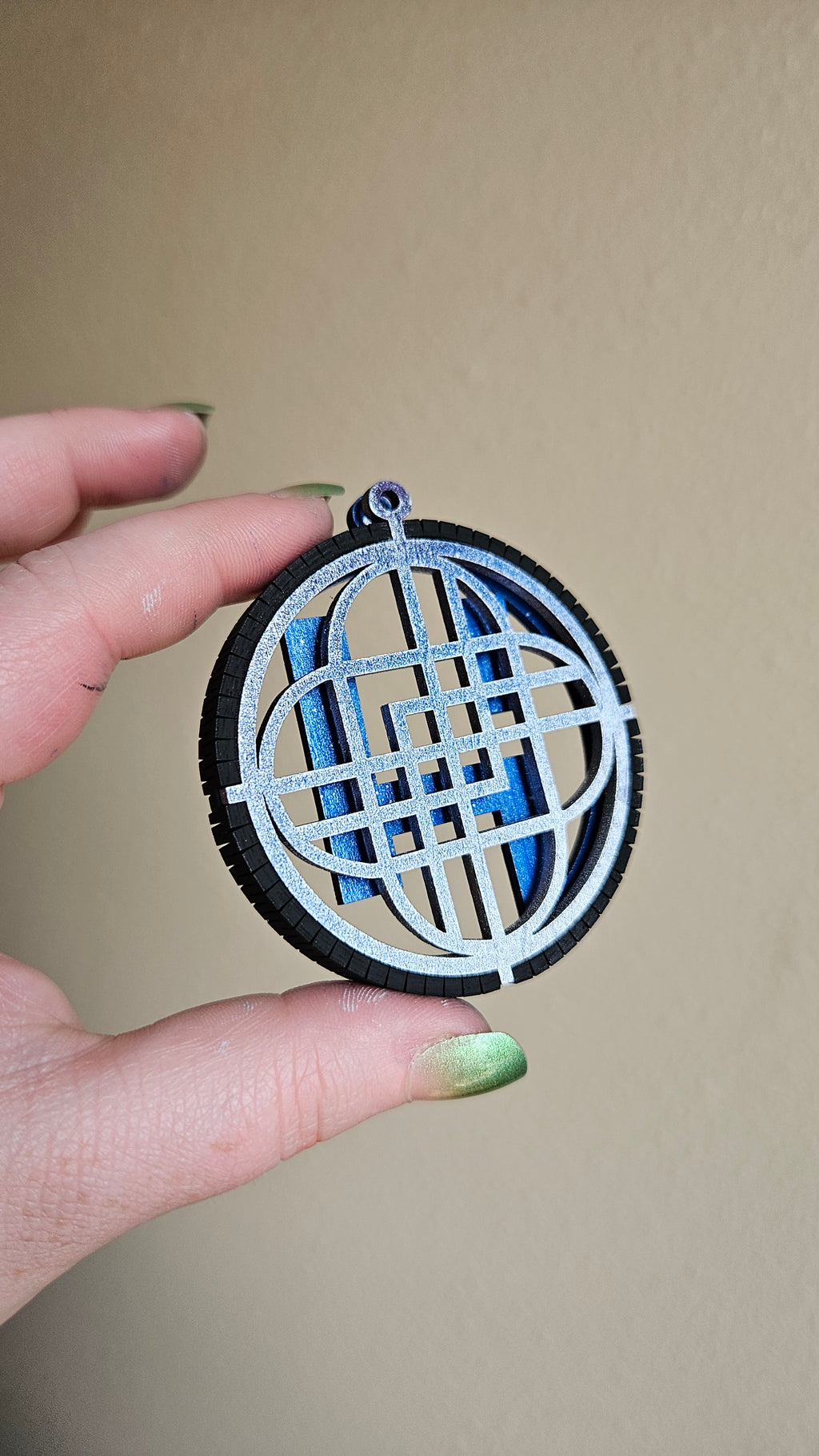 Handmade Made-To-Order 2.8" Wooden Layered KPop Band Huntrix Christmas Ornament