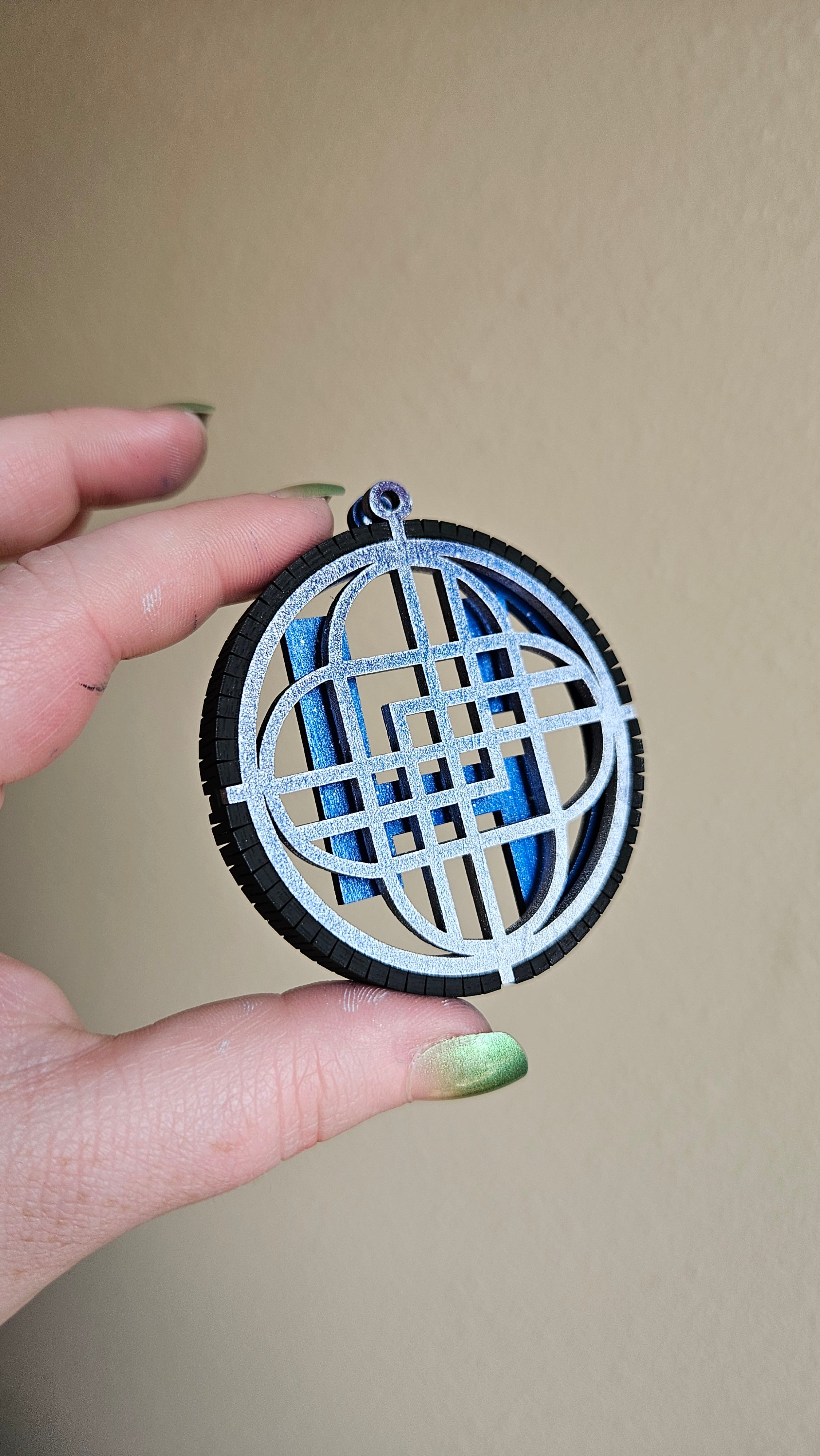 Handmade Made-To-Order 2.8" Wooden Layered KPop Band Huntrix Christmas Ornament