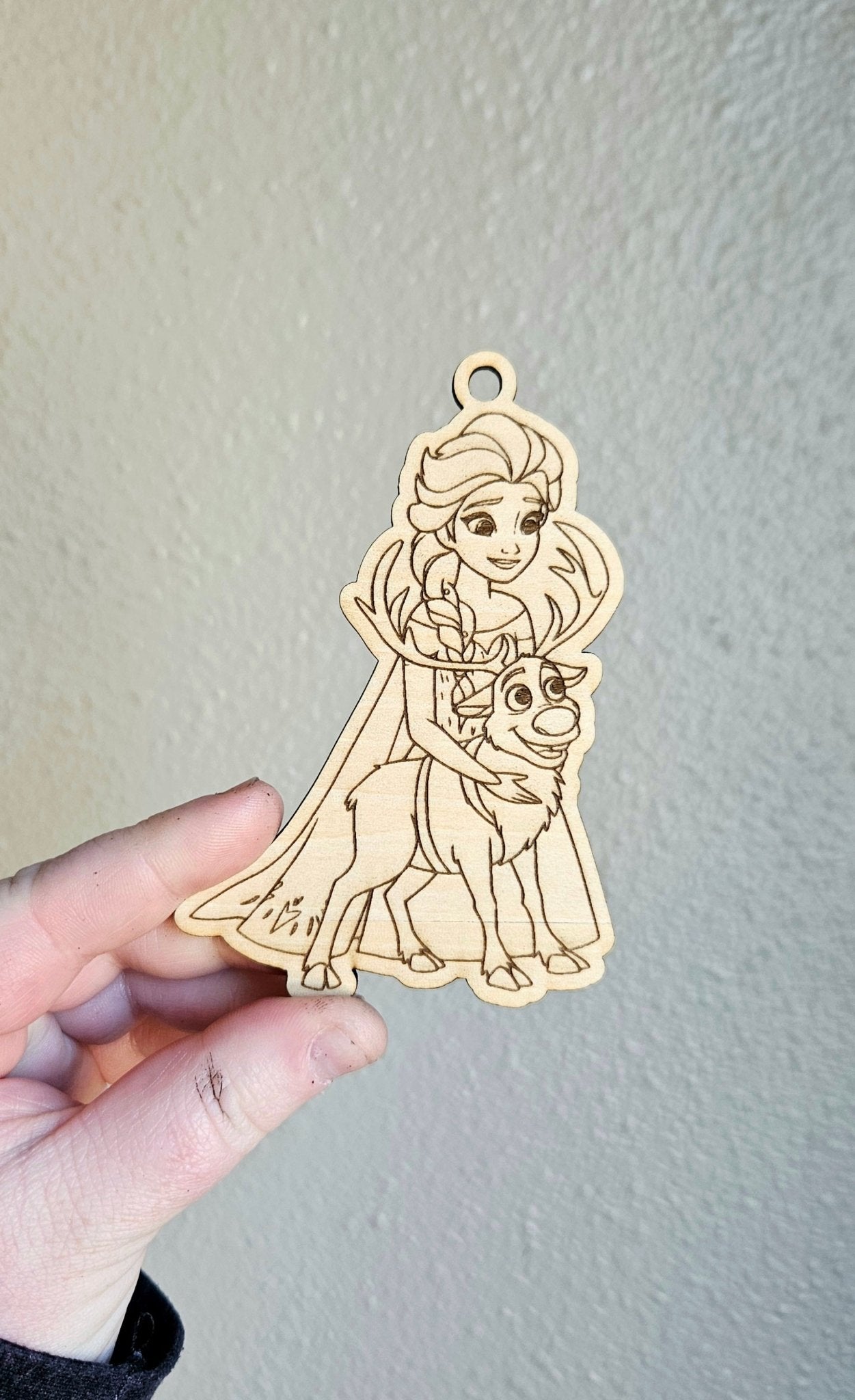 Handmade Made - To - Order 3.25" Wooden Coloring Ornaments - Wynne & Wiley