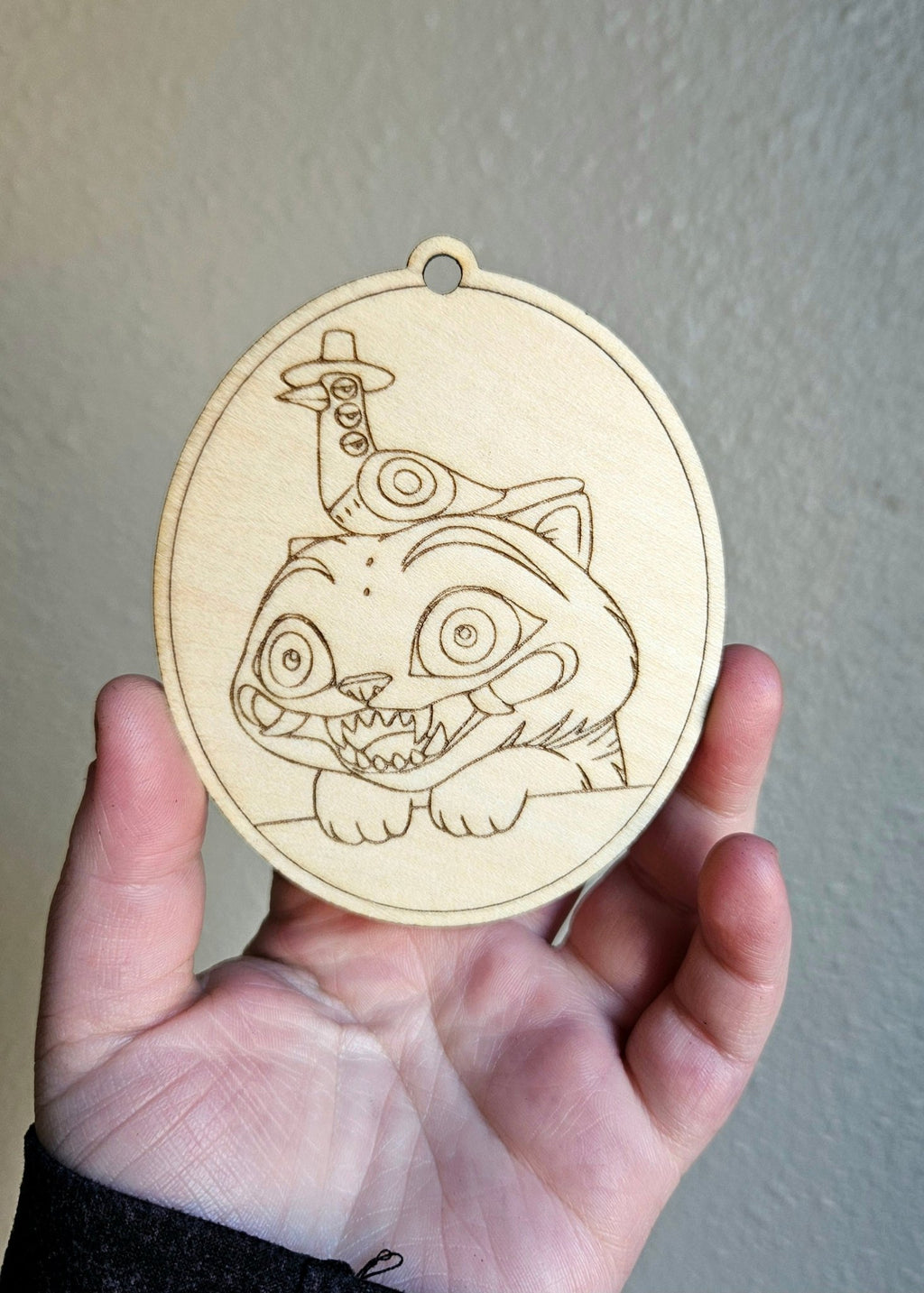 Handmade Made - To - Order 3.25" Wooden Coloring Ornaments - Wynne & Wiley