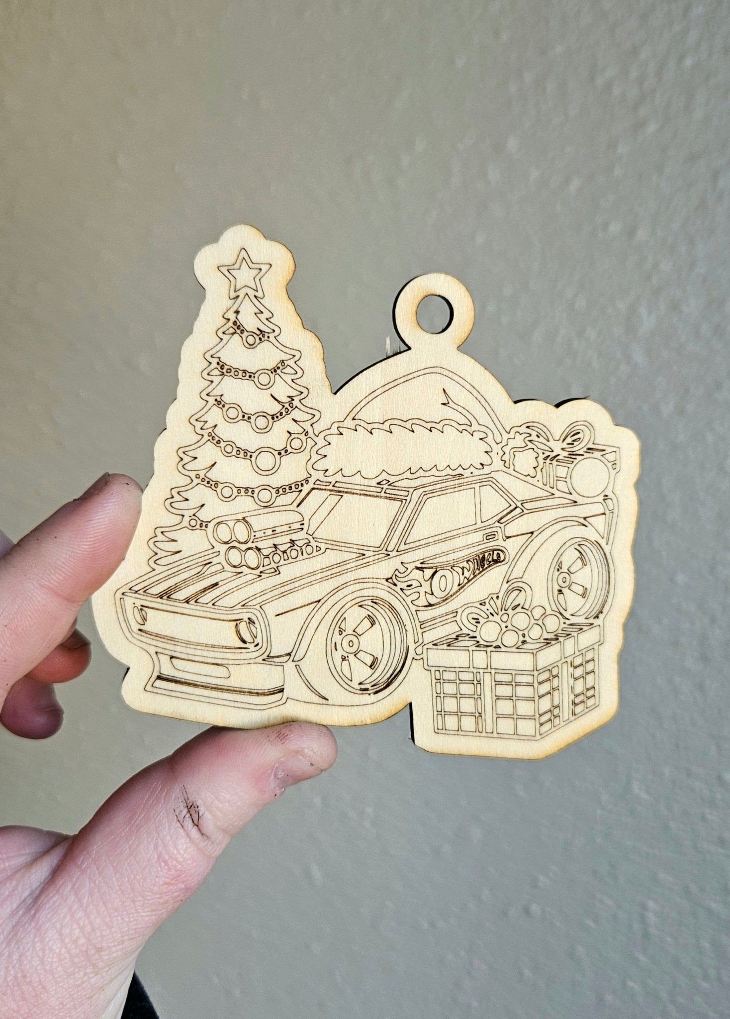 Handmade Made - To - Order 3.25" Wooden Coloring Ornaments - Wynne & Wiley