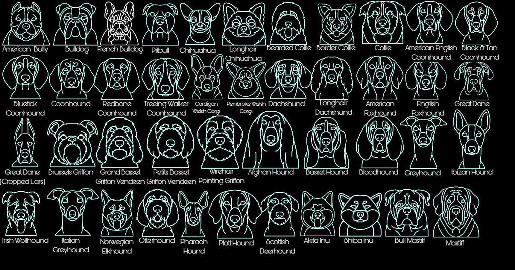 Handmade Made - To - Order Personalized Wooden Layered Pup Portraits - Wynne & Wiley