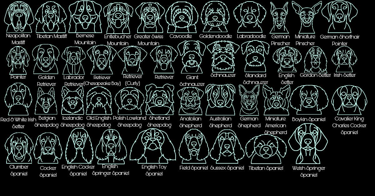 Handmade Made - To - Order Personalized Wooden Layered Pup Portraits - Wynne & Wiley