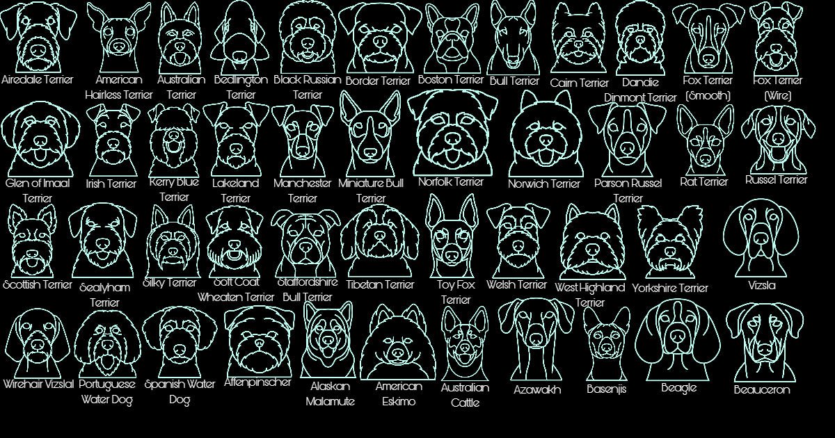 Handmade Made - To - Order Personalized Wooden Layered Pup Portraits - Wynne & Wiley