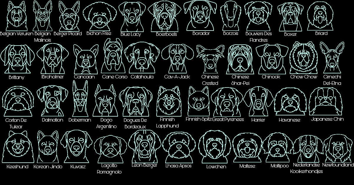 Handmade Made - To - Order Personalized Wooden Layered Pup Portraits - Wynne & Wiley