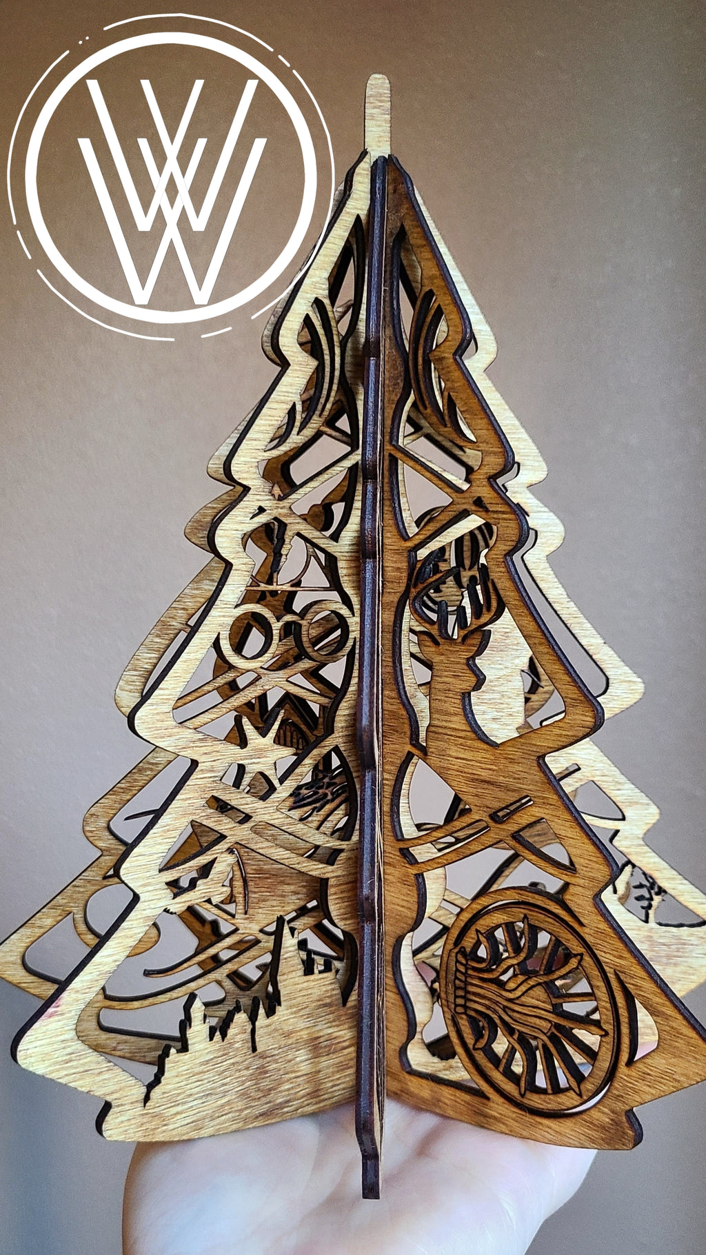 Handmade Made-To-Order 9" Wooden Magic School Movie Inspired Christmas Tree