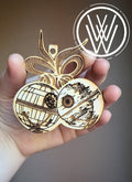 Handmade Made - To - Order 3.5" Wide Wooden Jingle Death Star Bells Movie Inspired Ornament - Wynne & Wiley