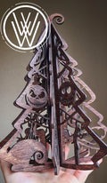 Handmade Made - To - Order 9" Wooden The Nightmare Before Christmas Movie Inspired Tree - Wynne & Wiley