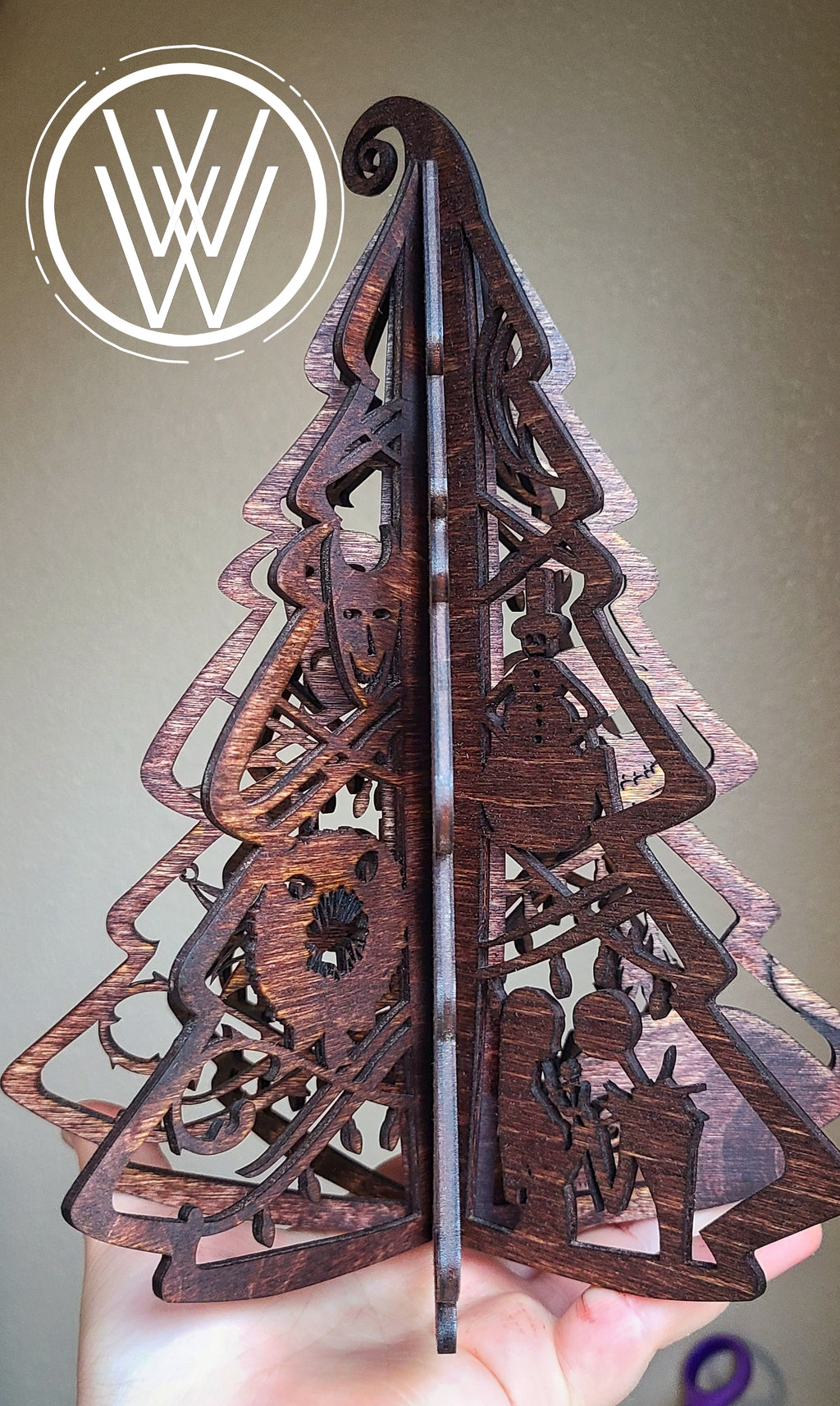 Handmade Made-To-Order 9" Wooden The Nightmare Before Christmas Movie Inspired Tree