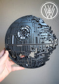 Handmade Made - To - Order Wooden Layered Death Star Movie Inspired Wall Art - Wynne & Wiley