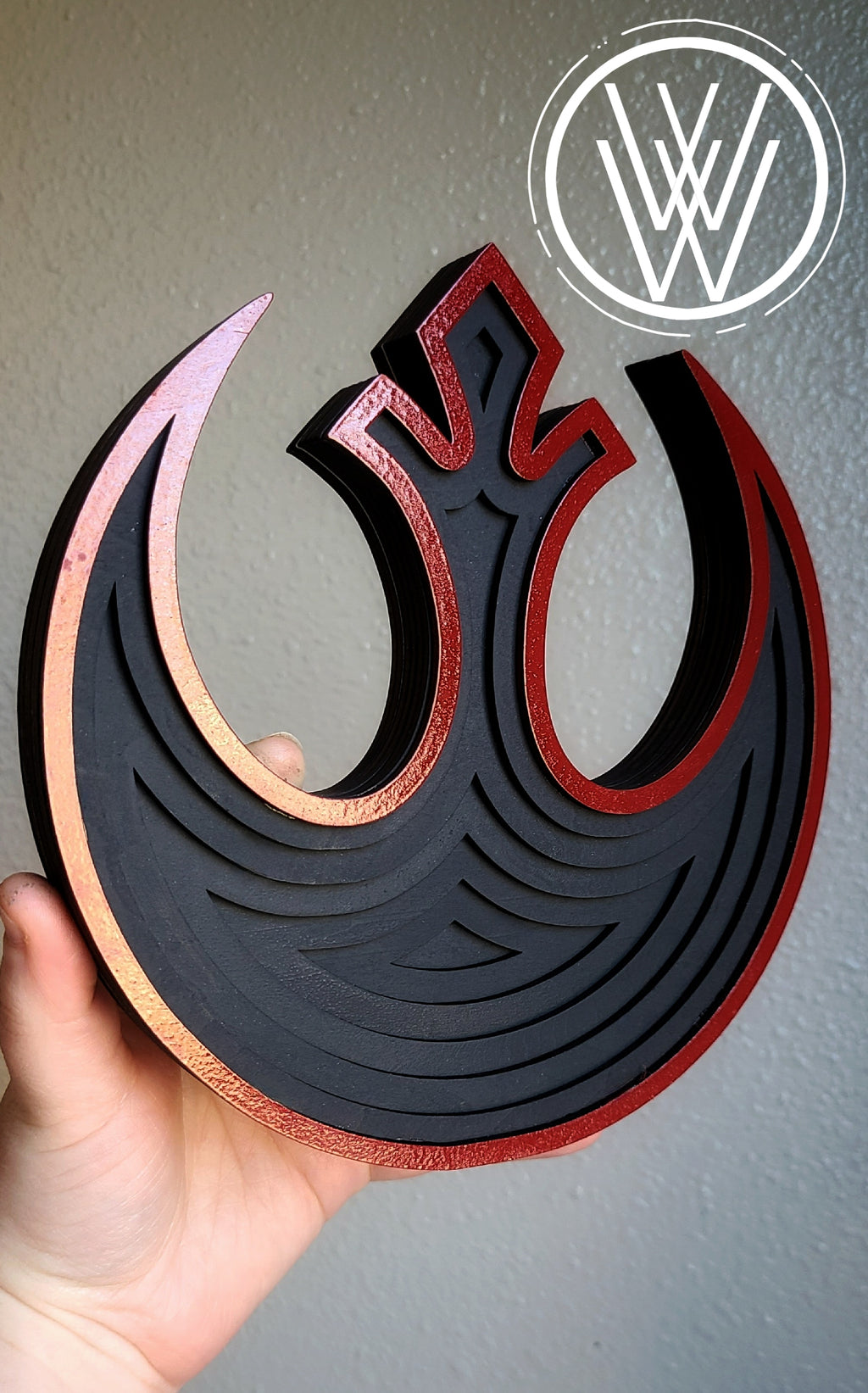 Handmade Made-To-Order 7" Wooden Rebel or Empire Layered Movie Inspired Wall Deor