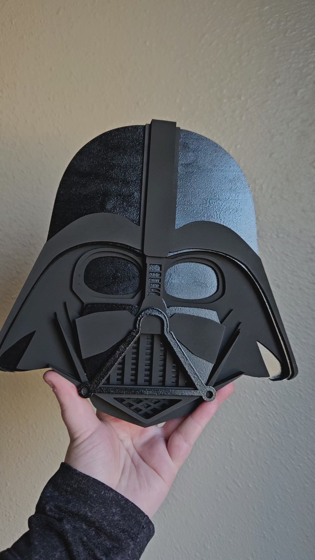 Handmade Made-To-Order 9" Wooden Layered Sith Helmet Movie Inspired Wall Decor
