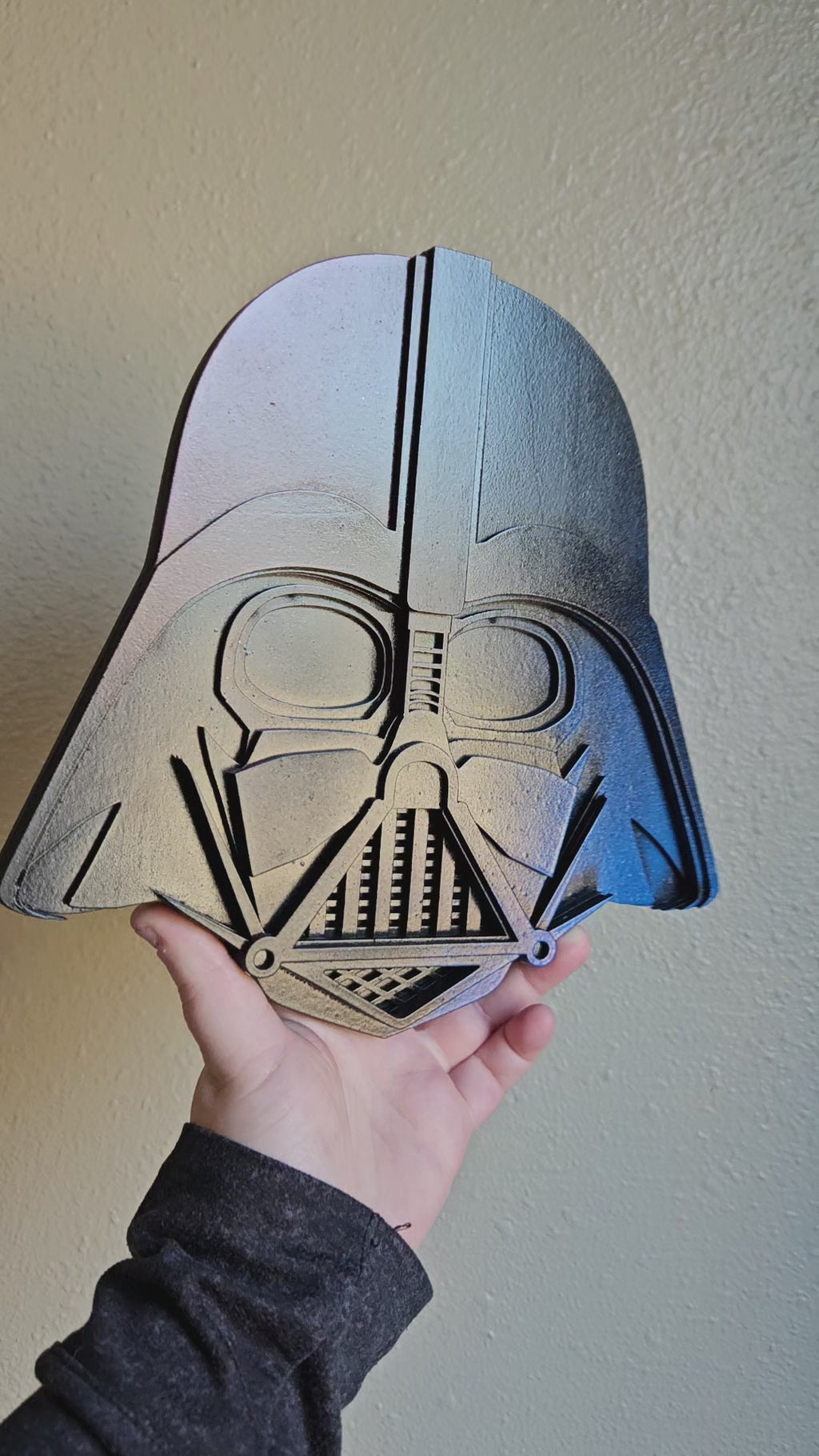 Handmade Made-To-Order 9" Wooden Layered Sith Helmet Movie Inspired Wall Decor